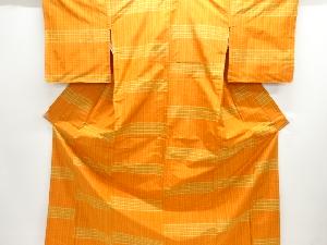 格子織り出し米沢紬着物アンサンブル